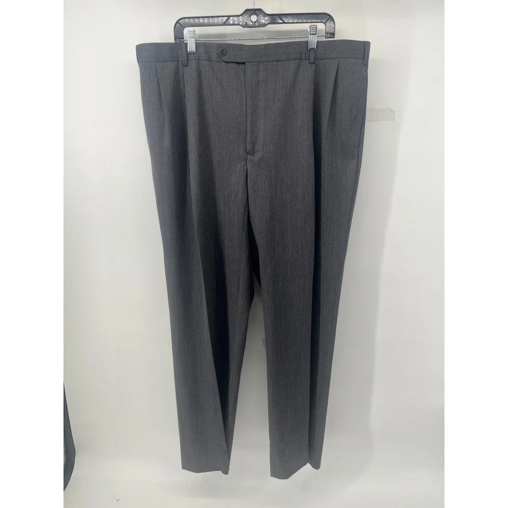 Brooks Brothers 346 Madison Fit Mens 41x31 Gray 100% Wool Pleated Dress Pants